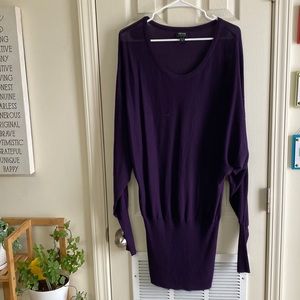 Nicole Miller purple sweater dress